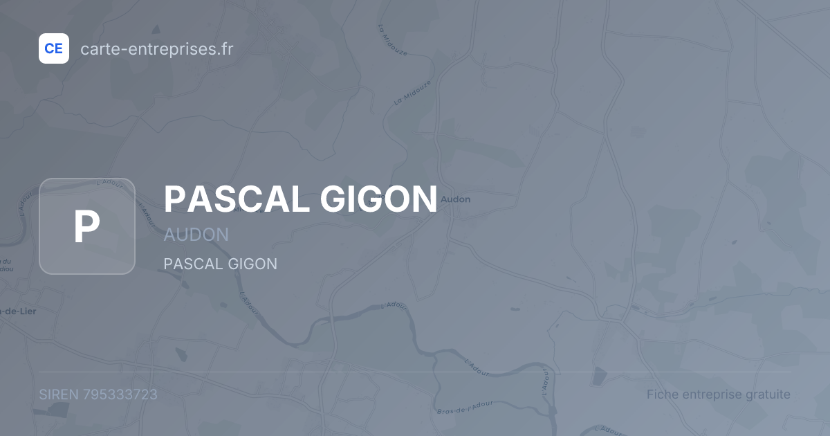 PASCAL GIGON — 795333723 — fiche entreprise