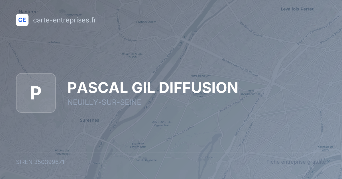 PASCAL GIL DIFFUSION — 350399671 — fiche entreprise