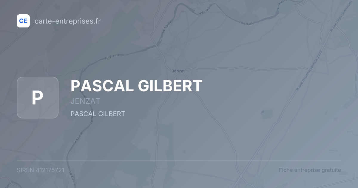 PASCAL GILBERT — 412175721 — fiche entreprise