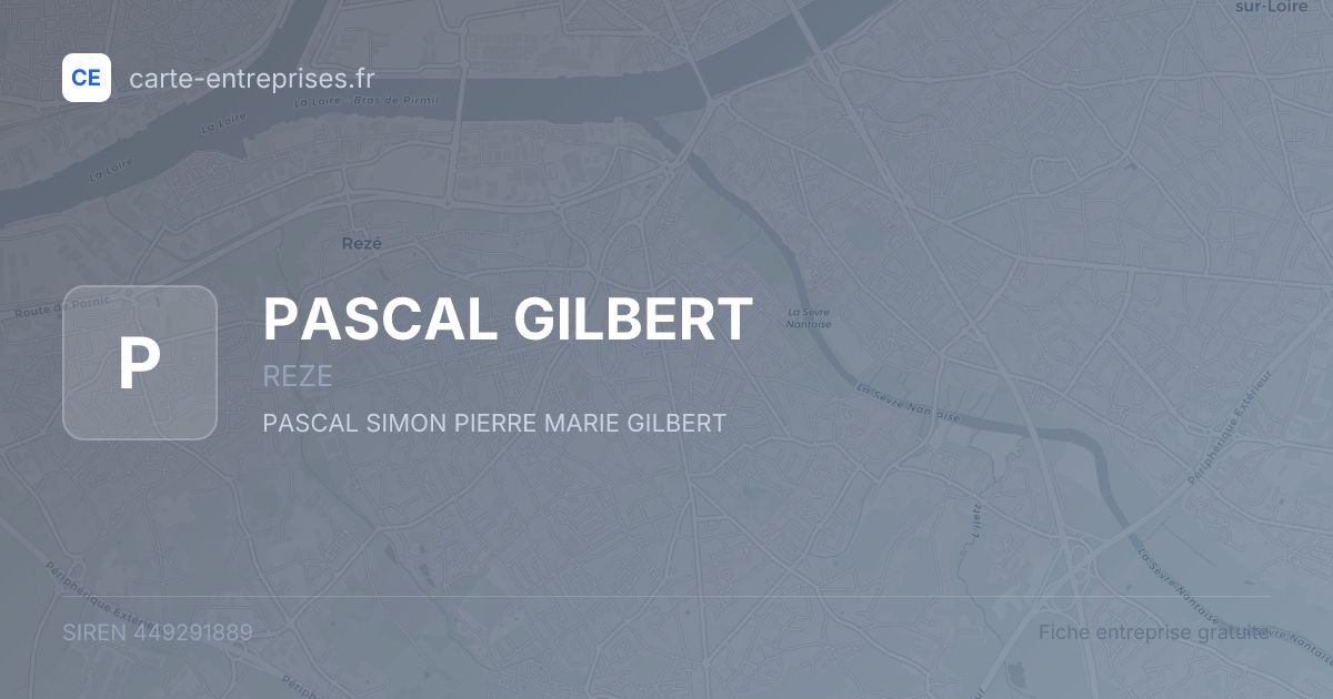 PASCAL GILBERT — 449291889 — fiche entreprise