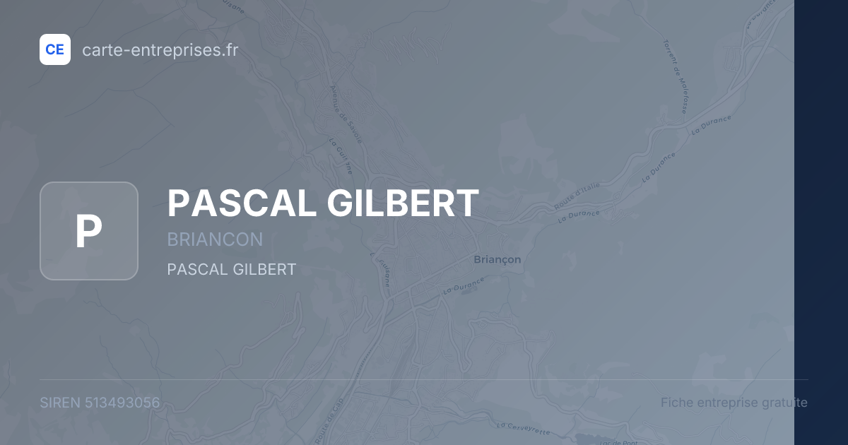 PASCAL GILBERT — 513493056 — fiche entreprise