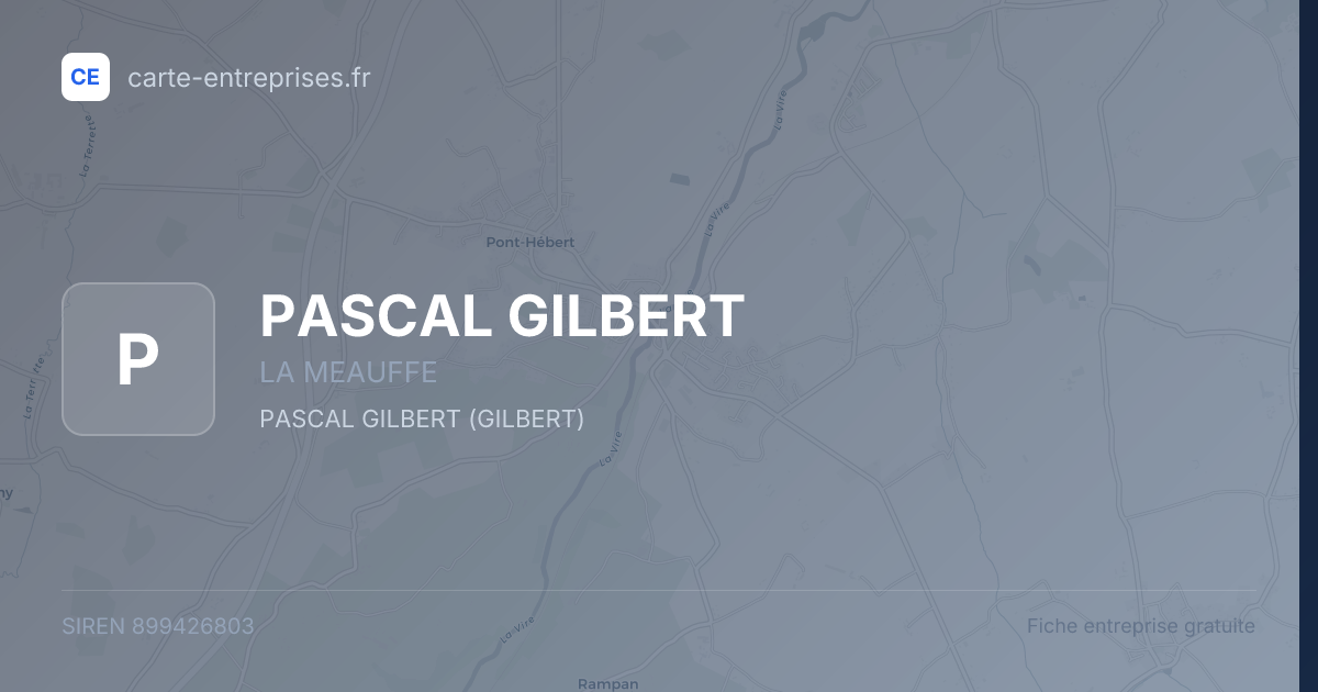 PASCAL GILBERT — 899426803 — fiche entreprise