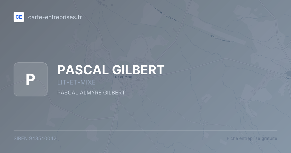 PASCAL GILBERT — 948540042 — fiche entreprise