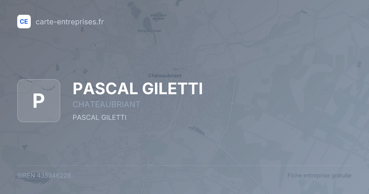 PASCAL GILETTI — 435246228 — fiche entreprise