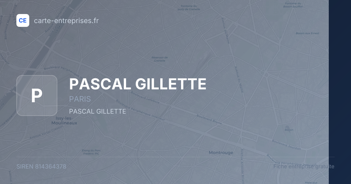 PASCAL GILLETTE — 814364378 — fiche entreprise