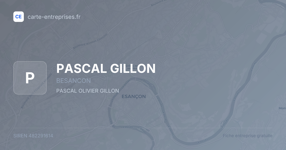PASCAL GILLON — 482291614 — fiche entreprise