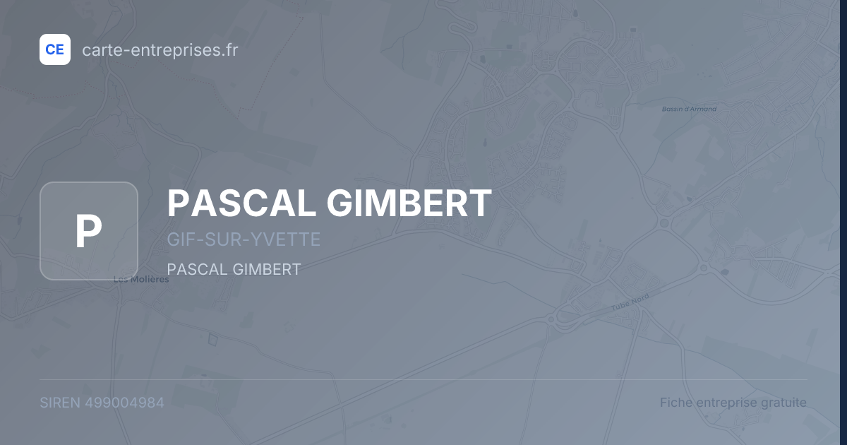 PASCAL GIMBERT — 499004984 — fiche entreprise