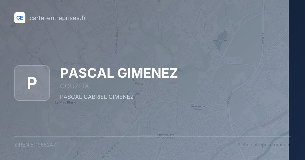 PASCAL GIMENEZ — 511955247 — fiche entreprise