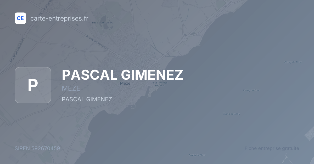 PASCAL GIMENEZ — 592670459 — fiche entreprise
