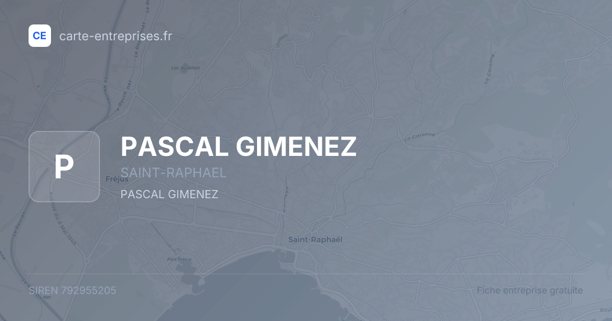 PASCAL GIMENEZ — 792955205 — fiche entreprise