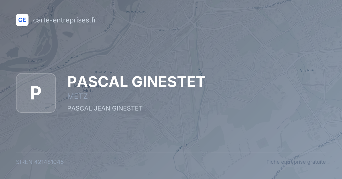 PASCAL GINESTET — 421481045 — fiche entreprise
