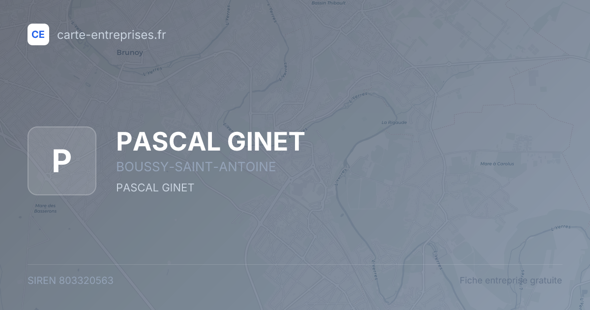 PASCAL GINET — 803320563 — fiche entreprise