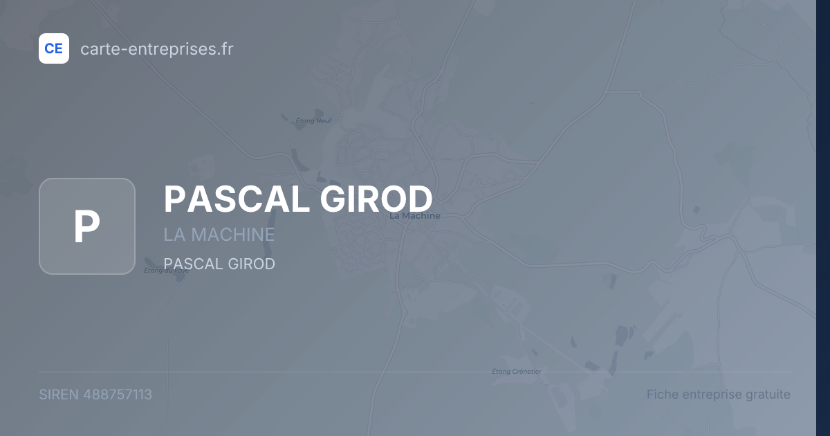 PASCAL GIROD — 488757113 — fiche entreprise