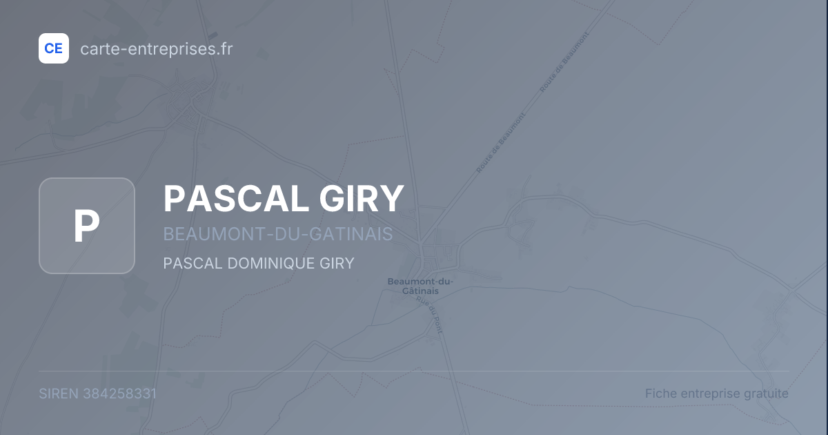 PASCAL GIRY — 384258331 — fiche entreprise