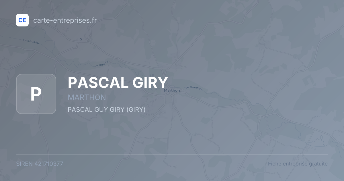PASCAL GIRY — 421710377 — fiche entreprise