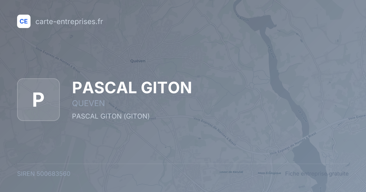 PASCAL GITON — 500683560 — fiche entreprise