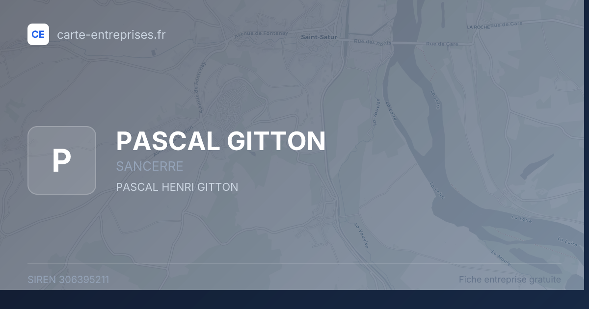PASCAL GITTON — 306395211 — fiche entreprise