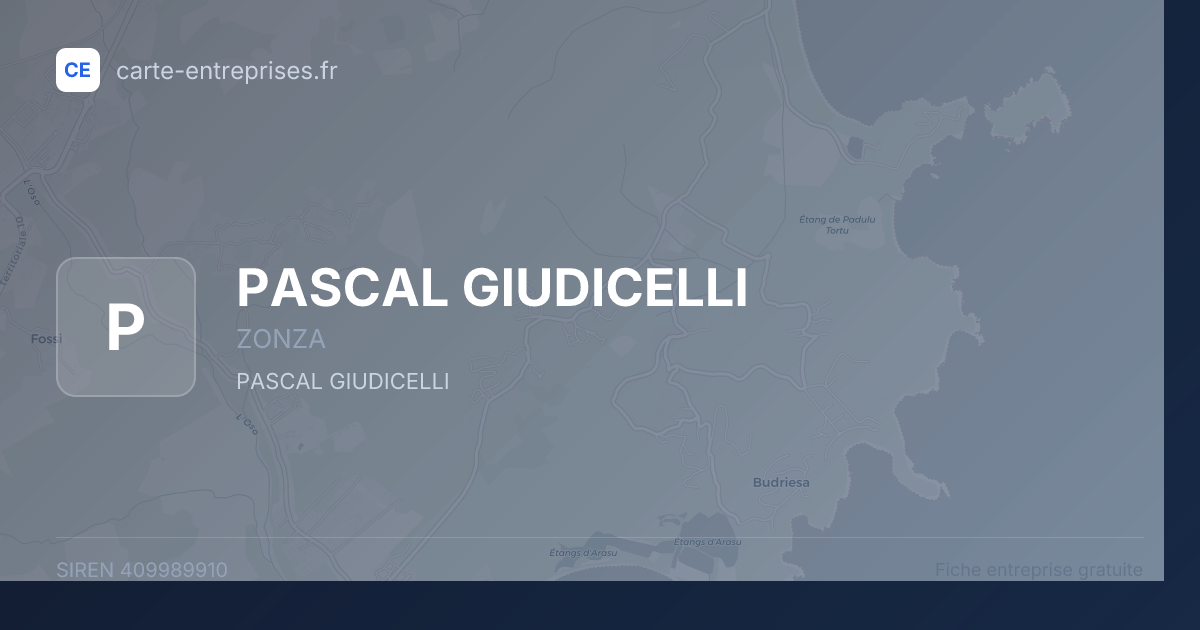 PASCAL GIUDICELLI — 409989910 — fiche entreprise