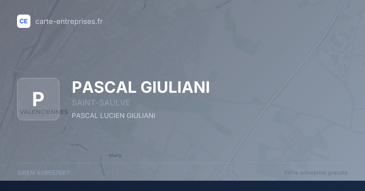 PASCAL GIULIANI — 409557667 — fiche entreprise