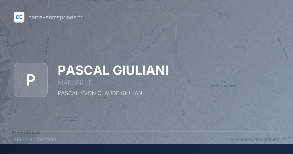 PASCAL GIULIANI — 827902990 — fiche entreprise