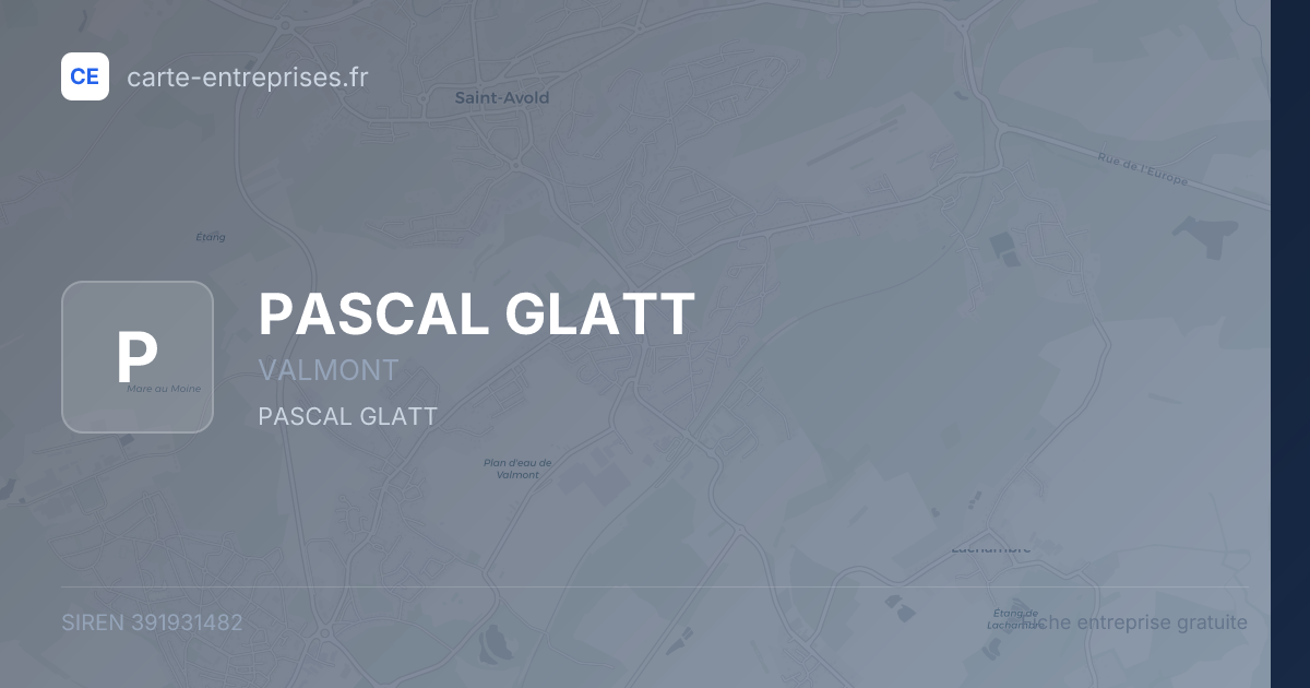 PASCAL GLATT — 391931482 — fiche entreprise