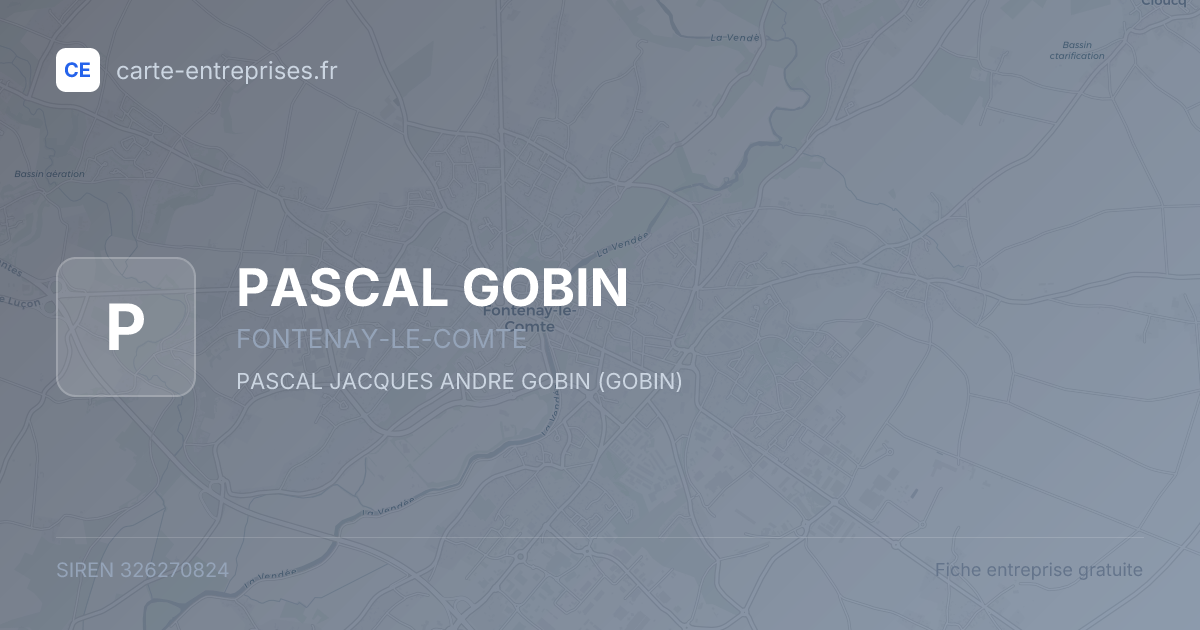 PASCAL GOBIN — 326270824 — fiche entreprise