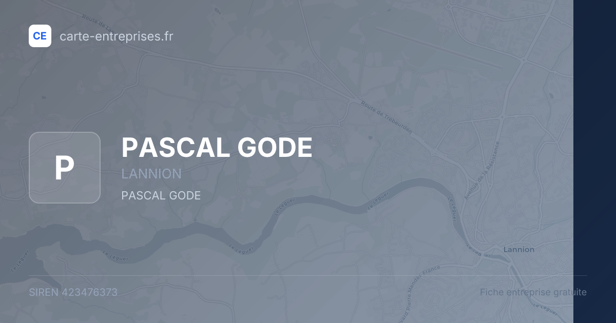 PASCAL GODE — 423476373 — fiche entreprise