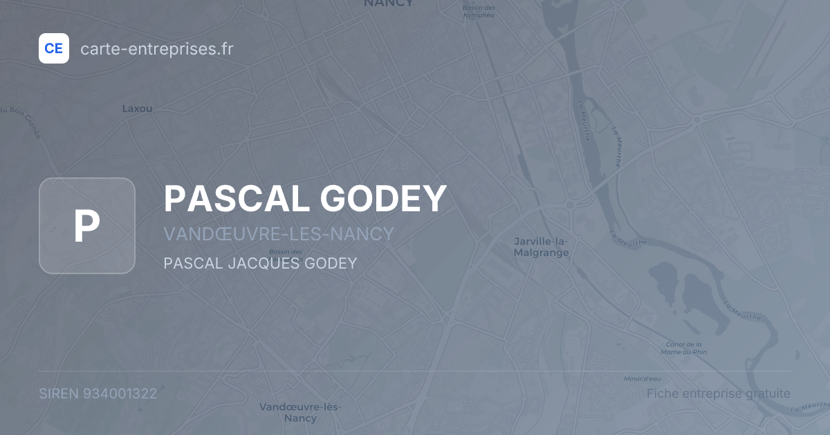 PASCAL GODEY — 934001322 — fiche entreprise