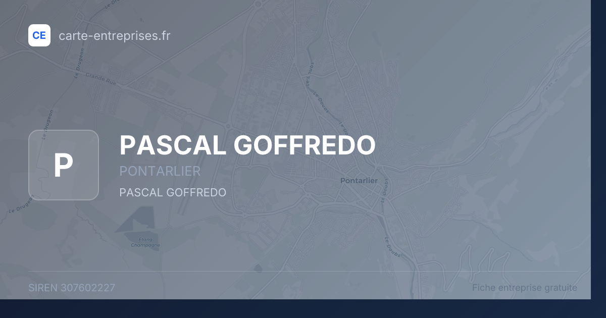 PASCAL GOFFREDO — 307602227 — fiche entreprise