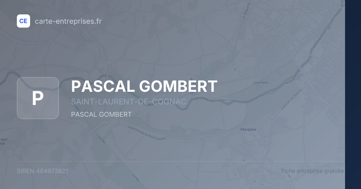 PASCAL GOMBERT — 484973821 — fiche entreprise