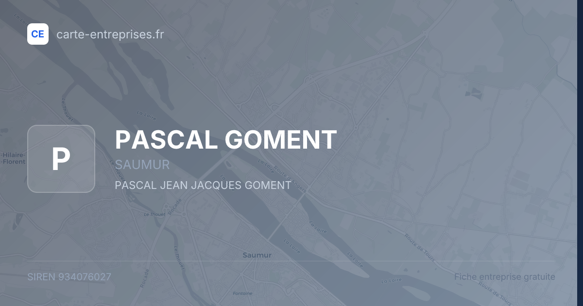 PASCAL GOMENT — 934076027 — fiche entreprise