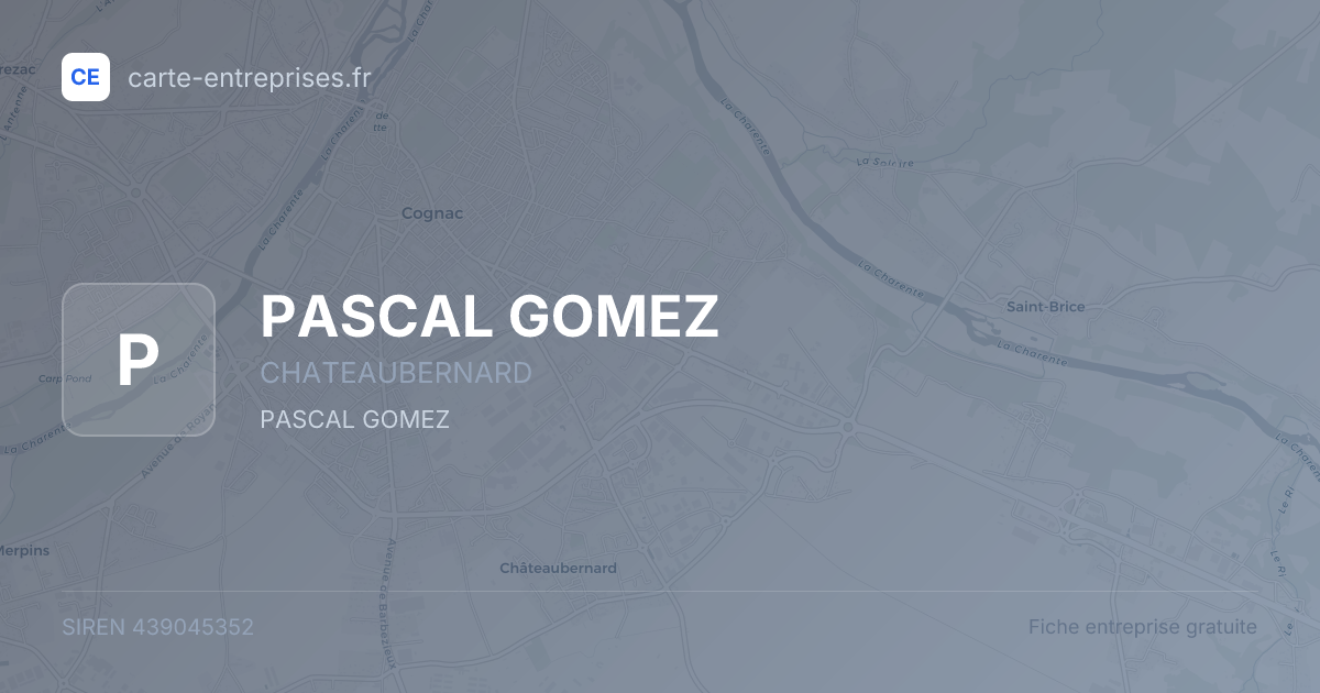 PASCAL GOMEZ — 439045352 — fiche entreprise