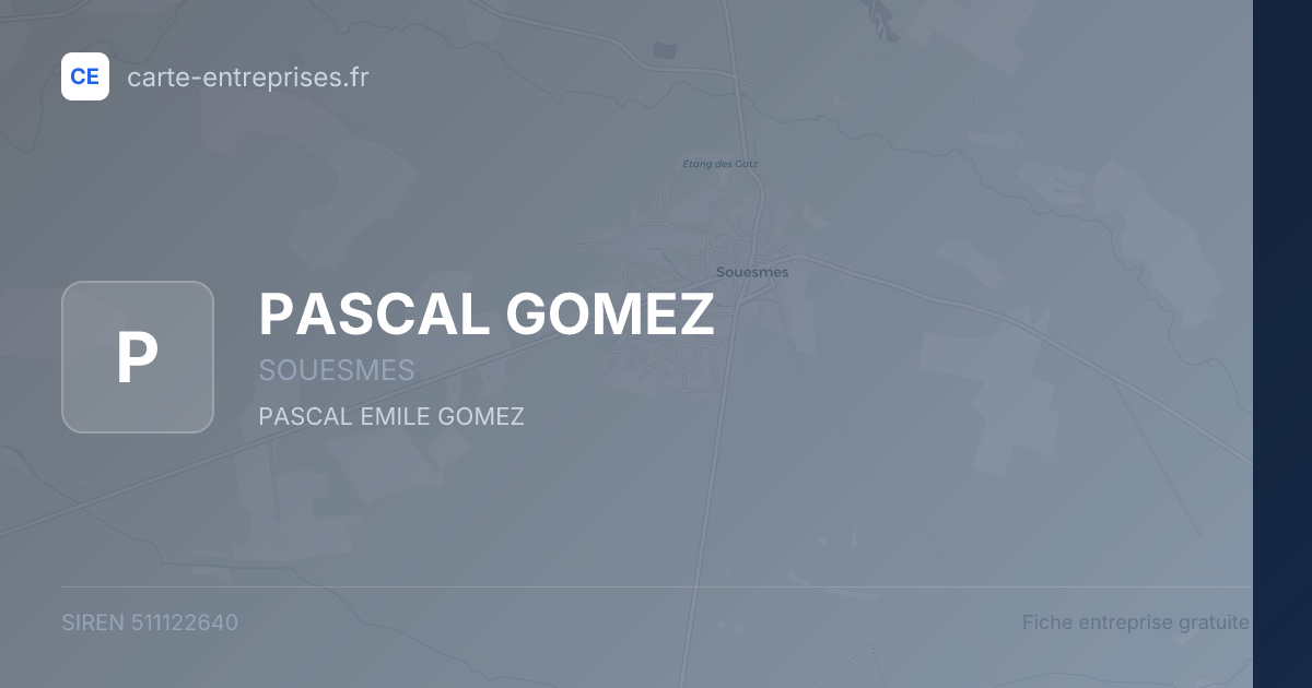 PASCAL GOMEZ — 511122640 — fiche entreprise