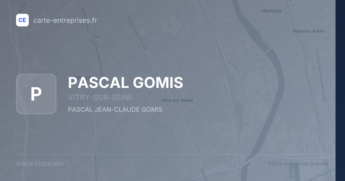 PASCAL GOMIS — 413543901 — fiche entreprise