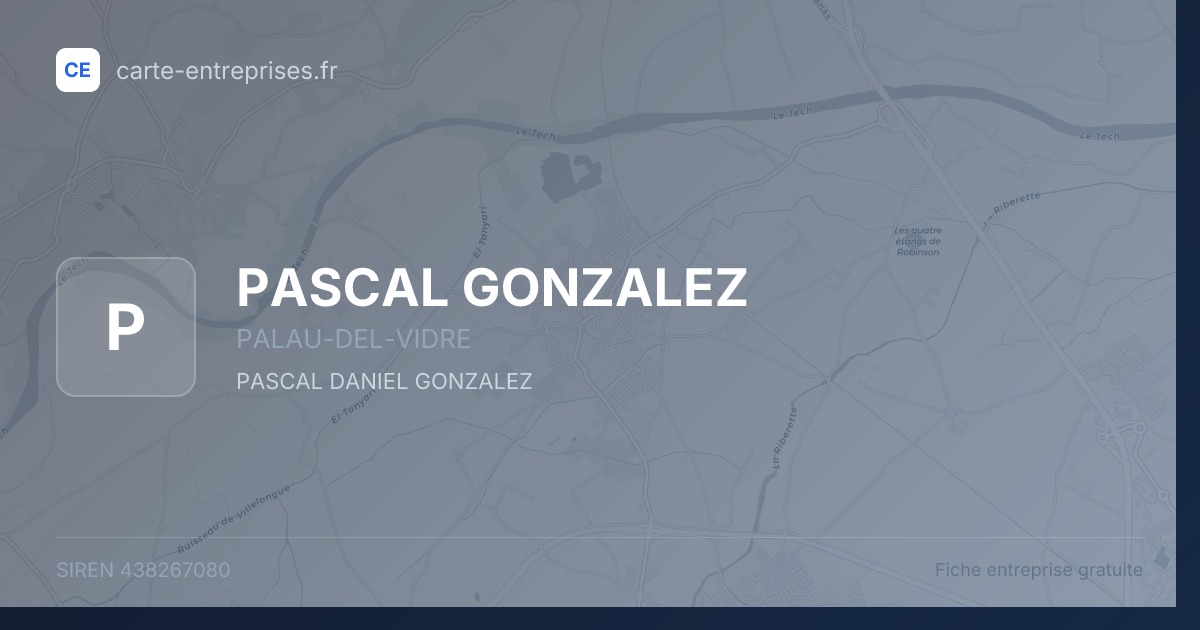PASCAL GONZALEZ — 438267080 — fiche entreprise