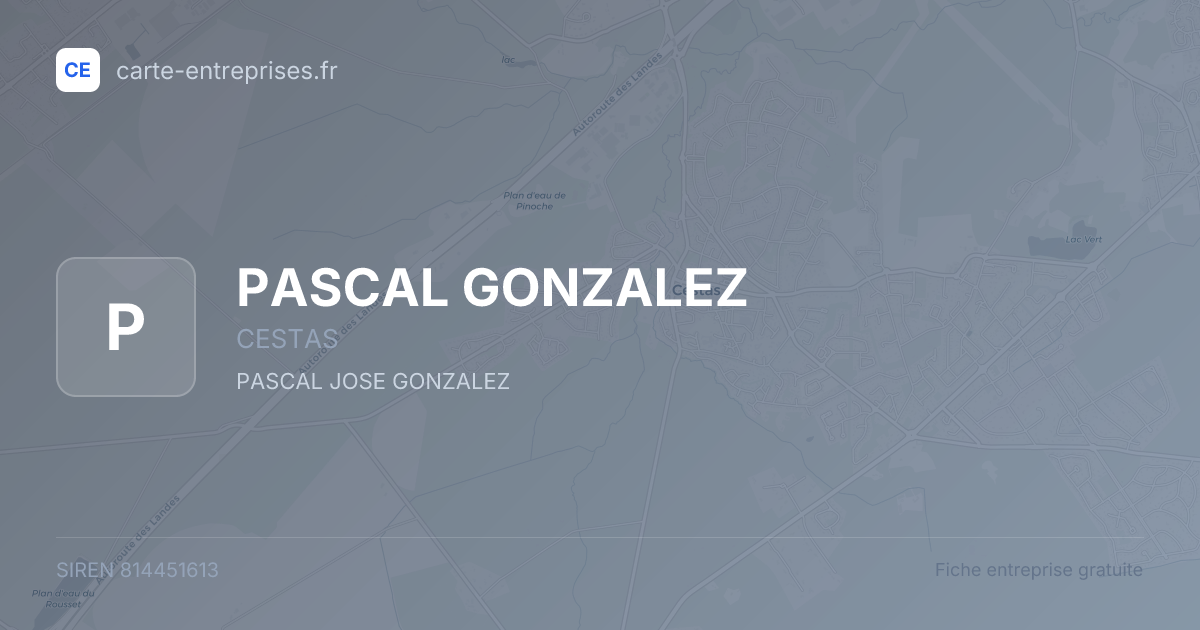 PASCAL GONZALEZ — 814451613 — fiche entreprise