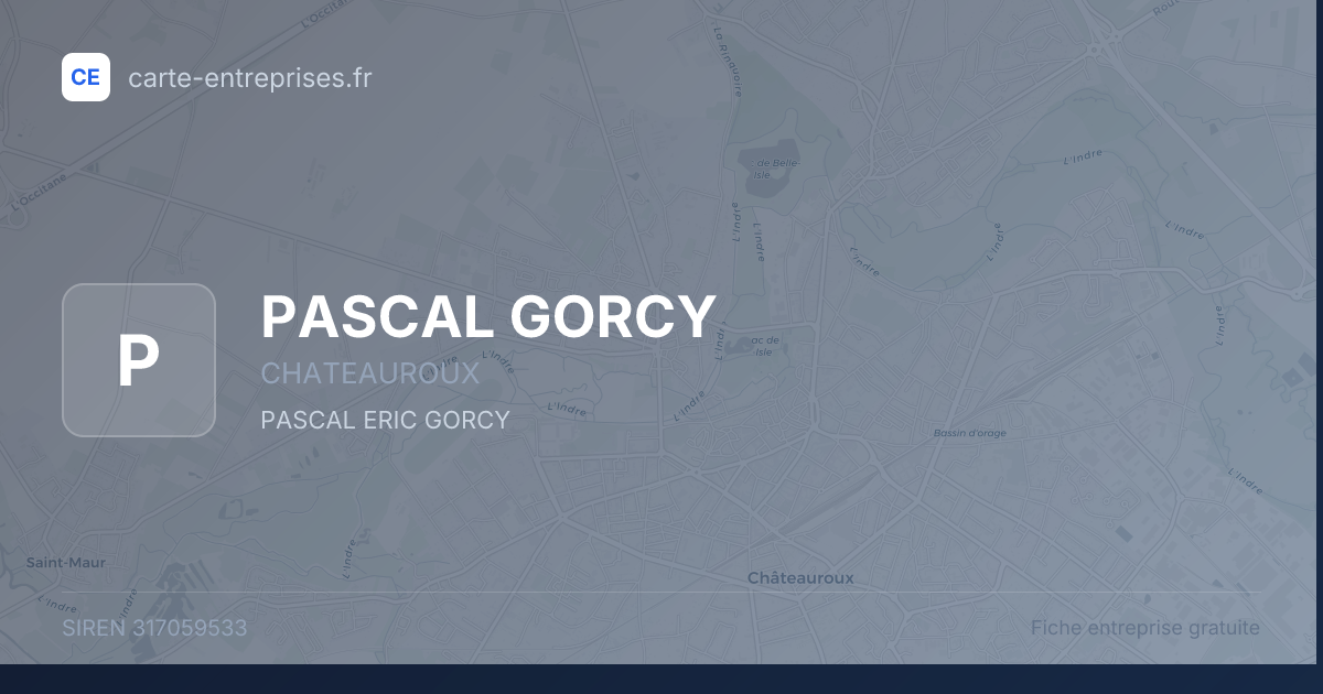 PASCAL GORCY — 317059533 — fiche entreprise