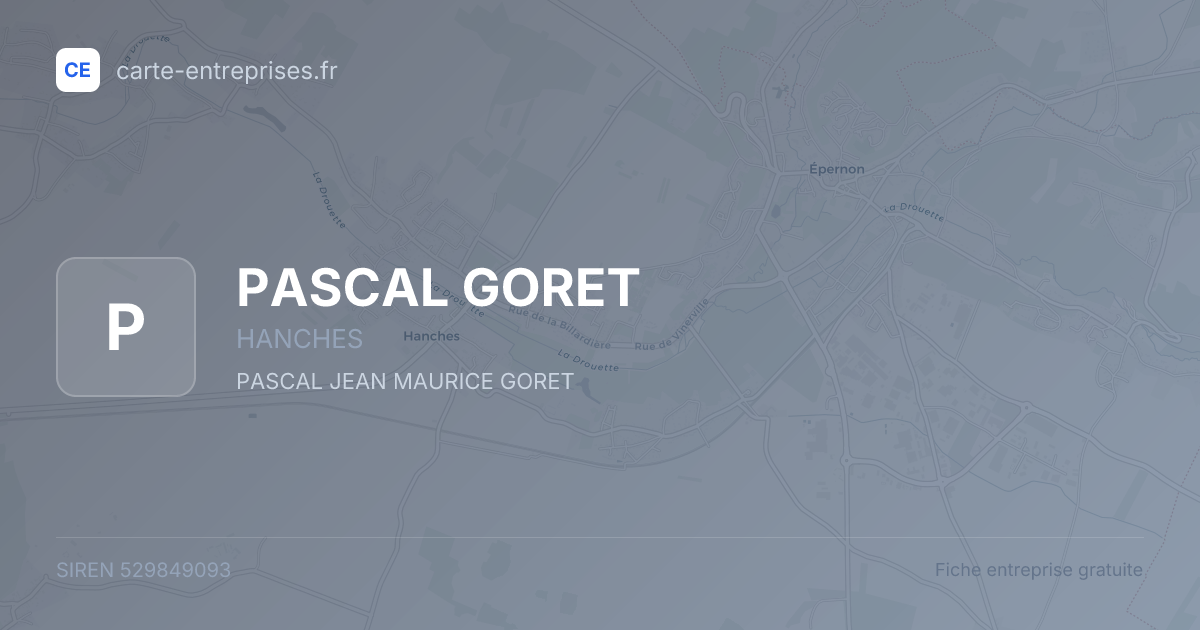 PASCAL GORET — 529849093 — fiche entreprise
