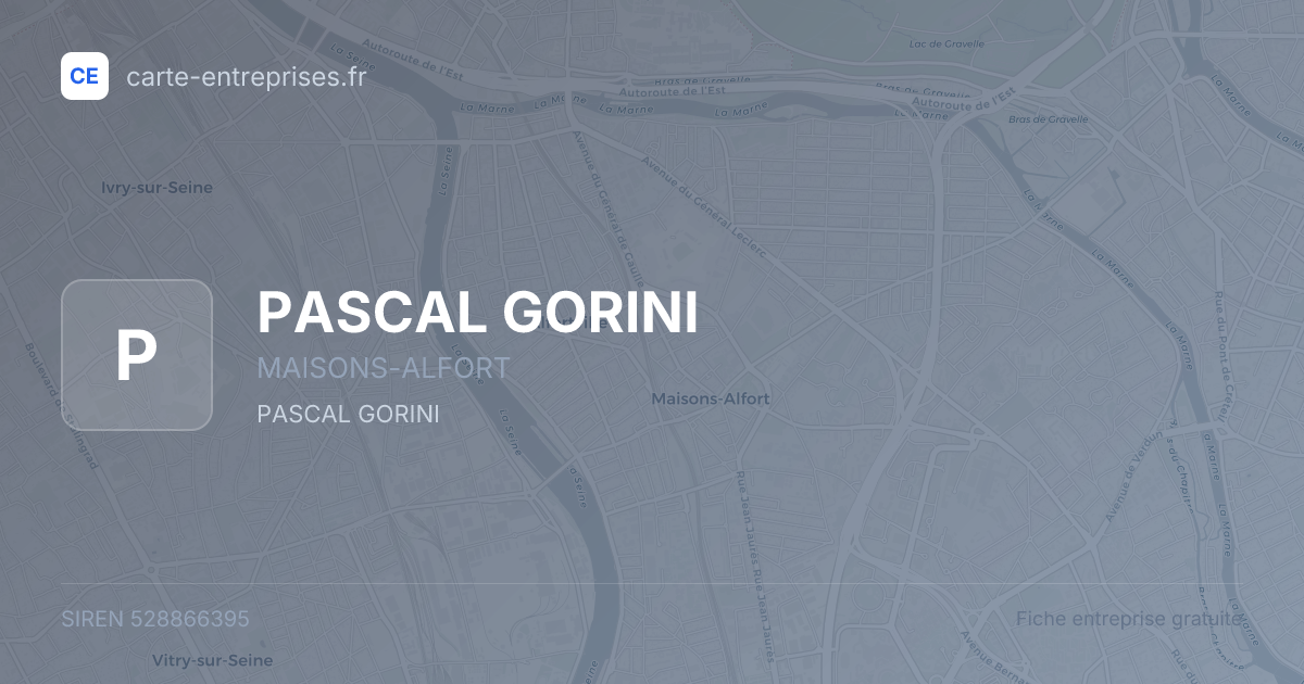 PASCAL GORINI — 528866395 — fiche entreprise