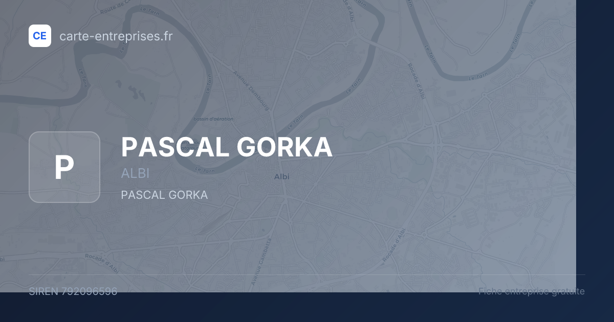 PASCAL GORKA — 792096596 — fiche entreprise