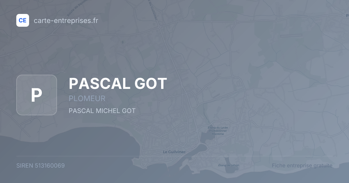 PASCAL GOT — 513160069 — fiche entreprise