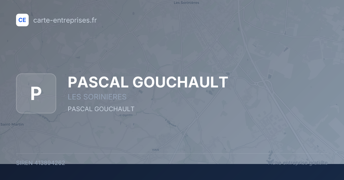 PASCAL GOUCHAULT — 413894262 — fiche entreprise