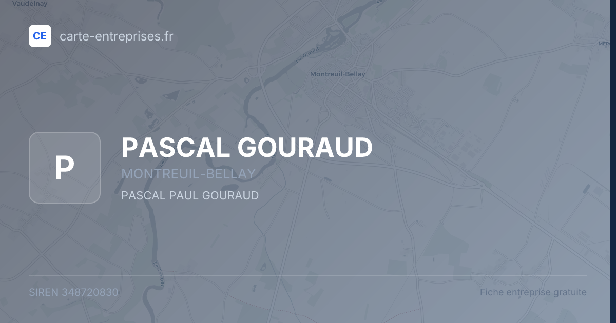 PASCAL GOURAUD — 348720830 — fiche entreprise