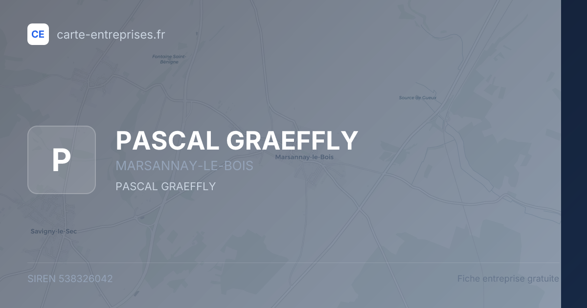 PASCAL GRAEFFLY — 538326042 — fiche entreprise