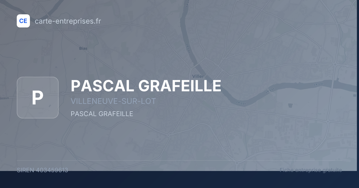PASCAL GRAFEILLE — 403459613 — fiche entreprise