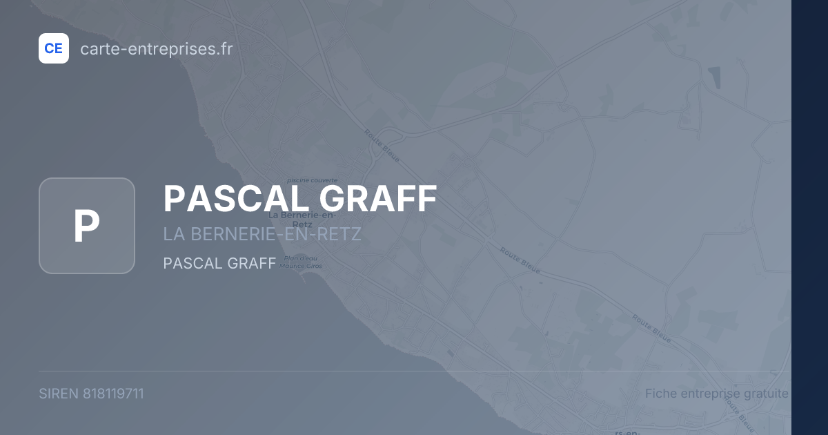 PASCAL GRAFF — 818119711 — fiche entreprise
