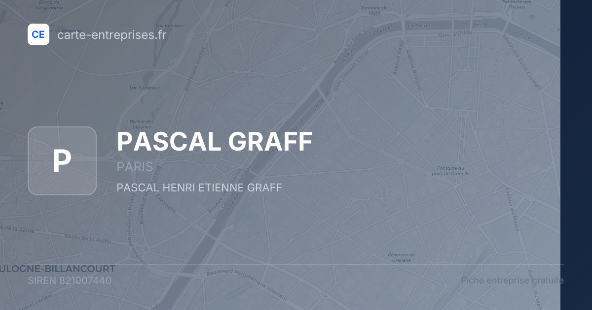 PASCAL GRAFF — 821007440 — fiche entreprise