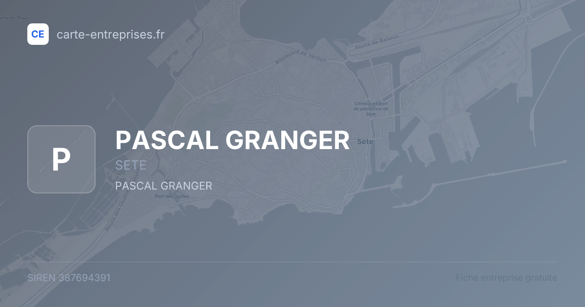 PASCAL GRANGER — 387694391 — fiche entreprise