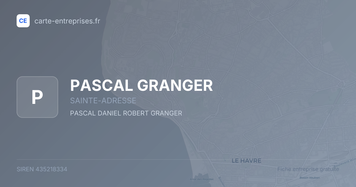 PASCAL GRANGER — 435218334 — fiche entreprise