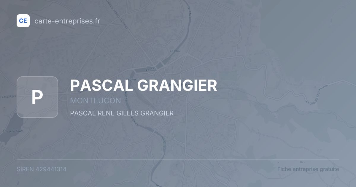 PASCAL GRANGIER — 429441314 — fiche entreprise